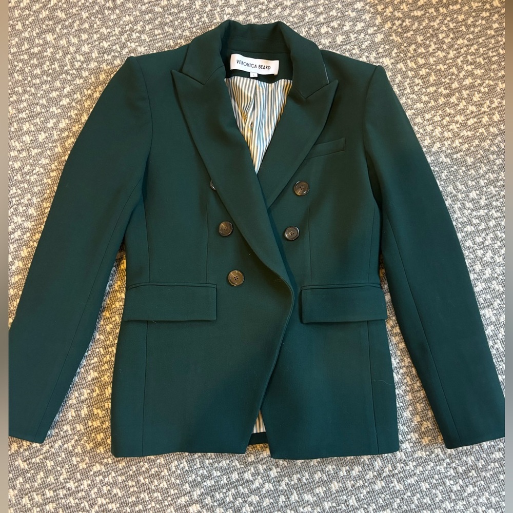Veronica Beard Miller Dickey Double-Breasted Blazer